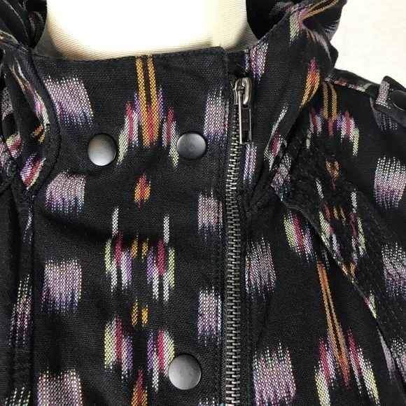 Free People Small Ikat Utility Jacket Woven Parka Hood coat - Picture 5 of 10